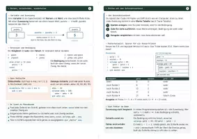 Vorschau - Arbeitsblätter - Spickzettel Variablen, Bedingungen, Schleifen | Faltblatt mit Übungen in drei Stufen und Lösungen | Informatik Klasse 7–10 - Seite 2