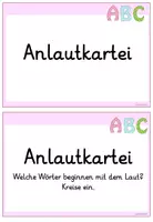 Vorschau - Arbeitsblätter - Anlautkartei Deutsch Klasse 1 - Grundschrift - Seite 2