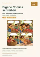 Vorschau - Stundenentwürfe - Eigene Comics schreiben | DaF/DaZ Klasse 3/4 | Das Rascheln im Baumhaus - Deckblatt