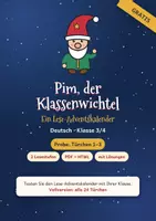 Vorschau - Arbeitsblätter - GRATIS: Lese-Adventskalender 3/4 – „Pim, der Klassenwichtel“ | Probe Türchen 1–3 - Deckblatt