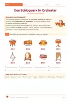 Vorschau - Arbeitsblätter - Das Schlagwerk im Orchester - Pauke, Trommeln, Becken und Stabspiele - Seite 1