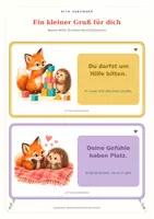 Vorschau - Bildkarten - Kostenlos: Herzenspost mit Fuchs & Igel – 6 Mutmachkarten und ein Kreativherz für die Kita - Seite 3