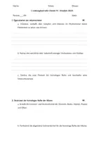 Vorschau - Arbeitsblätter - Leistungskontrolle Alkane Version 1 - mit Lösungen - Deckblatt