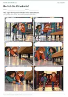 Vorschau - Arbeitsblätter - Comic selber schreiben | Klasse 2-3 | Rettet die Kinokarte! - Seite 1