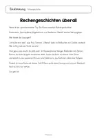 Vorschau - Stundenentwürfe - Rechenspaziergang Sachaufgaben Einmaleins (Klasse 2 und 3) - Seite 1