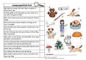 Vorschau - Arbeitsblätter - Lesespurgeschichte Hund: ) zweifach differenziert - Seite 2