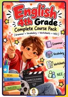 Vista previa - Unidades / Secuencias / Situaciones de Aprendizaje - English 4th Grade – Complete Course Pack (Grammar + Vocabulary + Worksheets + Reading Comprehension + Writing + Tests + NEE + Teacher's Guide) - Portada