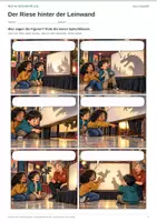 Vorschau - Arbeitsblätter - Comic selber schreiben | Klasse 2-3 | Der Riese hinter der Leinwand - Seite 1