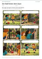 Vorschau - Arbeitsblätter - Comic selber schreiben | Klasse 2-3 | Der Ball hinter dem Zaun - Seite 1