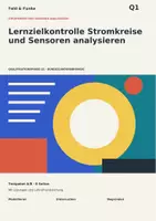 Vorschau - Test - Physik Q1 | Lernzielkontrolle Stromkreise und Sensoren analysieren | Testpaket A/B mit Lösungen - Deckblatt