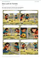Vorschau - Arbeitsblätter - Comic selber schreiben | Klasse 2-3 | Das Loch im Tornetz - Seite 1