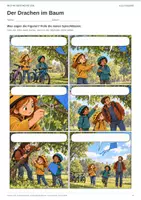 Vorschau - Arbeitsblätter - Comic selber schreiben | Klasse 2-3 | Der Drachen im Baum - Seite 1