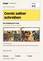 Vorschau - Arbeitsblätter - Comic selber schreiben | Klasse 2-3 | Der Schlüssel im Laub - Deckblatt