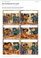 Vorschau - Arbeitsblätter - Comic selber schreiben | Klasse 2-3 | Der Schlüssel im Laub - Seite 1