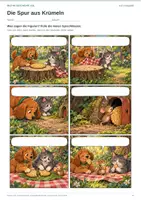 Vorschau - Arbeitsblätter - Comic selber schreiben | Klasse 2-3 | Die Spur aus Krümeln - Seite 1