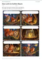 Vorschau - Arbeitsblätter - Comic selber schreiben | Klasse 2-3 | Das Licht im hohlen Baum - Seite 1