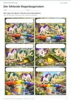Vorschau - Arbeitsblätter - Comic selber schreiben | Klasse 2-3 | Der fehlende Regenbogenstein - Seite 1