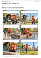 Vorschau - Arbeitsblätter - Comic selber schreiben | Klasse 2-3 | Der Flug am Eiffelturm - Seite 1