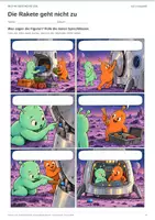 Vorschau - Arbeitsblätter - Comic selber schreiben | Klasse 2-3 | Die Rakete geht nicht zu - Seite 1