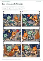 Vorschau - Arbeitsblätter - Comic selber schreiben | Klasse 2-3 | Das schwebende Picknick - Seite 1