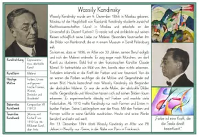 Vorschau - Arbeitsblätter - Wassily Kandinsky - Künstler - Flipbook einen Steckbrief erstellen & Kunstbetrachtung - Seite 2