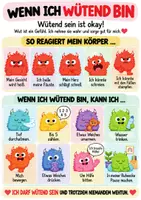 Vorschau - Arbeitsblätter - Wenn ich wütend bin – Gefühle erkennen und Wut regulieren | Emotionsposter für Kinder - Seite 1