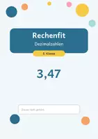 Vorschau - Arbeitsblätter - Rechenfit Klasse 5 - Dezimalzahlen - Seite 1