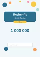Vorschau - Arbeitsblätter - Rechenfit Klasse 5 - Große Zahlen - Seite 1