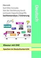 Vorschau - Klassenarbeiten - Klausur mit EHZ - Epochen - Literaturepochen Sachtextanalyse Erörterung Conrady - Deckblatt