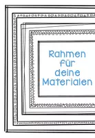 Vorschau - selbst erstellte Cliparts/Grafiken - Rahmen für deine Materialen - Deckblatt