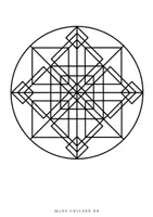 Vorschau - Mal- und Bastelvorlagen - Zwei abstrakte Mandalas zum Ausmalen - Seite 1