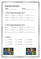 Vorschau - Test - Lernbeweis zum Einmaleins - Deckblatt