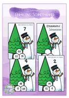 Vorschau - Spiele - Einmaleins Schneemänner (Kartenspiel für die Freiarbeit) - Deckblatt