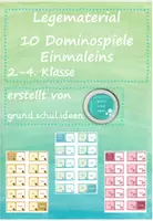 Vorschau - Spiele - Mathe- 2.-4. Klasse: "Dominospiele Einmaleins" - Deckblatt