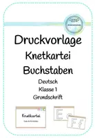 Vorschau - Arbeitsblätter - Knetkartei Buchstaben Klasse 1 - Grundschrift - Seite 1