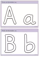 Vorschau - Arbeitsblätter - Buchstaben Prickelvorlage Klasse 1 - Grundschrift - Seite 3