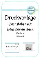 Vorschau - Arbeitsblätter - Kartei: Buchstaben mit Bügelperlen legen/stecken - Grundschrift - Seite 1