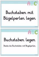 Vorschau - Arbeitsblätter - Kartei: Buchstaben mit Bügelperlen legen/stecken - Grundschrift - Seite 3