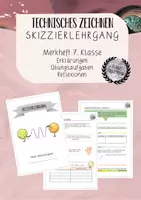 Vorschau - Unterrichtsreihen - Technisches Zeichnen - Skizzierlehrgang - 7. Klasse - Deckblatt