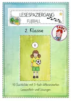 Vorschau - Arbeitsblätter - Lesespaziergang Thema Fußball (3-fach differenziert) - Deckblatt