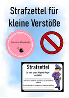 Vorschau - Fördermaterial/Inklusion - Strafzettel für kleine Verstöße - Deckblatt