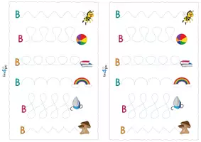 Vorschau - Arbeitsblätter - Phonologische Bewusstheit - Schwungübungen mit Anlauten und Lautpositionen - Seite 2