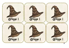 Vorschau - Bildkarten - Gruppenarbeitskärtchen „Harry Potter“ Style - Seite 1