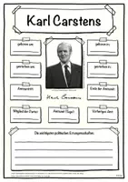 Vorschau - Arbeitsblätter - Steckbrief Bundespräsident (Karl Carstens) - Deckblatt