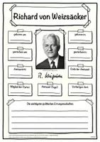 Vorschau - Unterrichtsreihen - Steckbrief Bundespräsident (Richard von Weizsäcker) - Deckblatt
