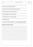 Vorschau - Arbeitsblätter - Mein Steckbrief -Orientierung zur Berufswahl - Seite 1