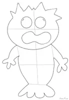 Vorschau - Arbeitsblätter - Kunst für Zwischendurch - Muster Monsterchen - Seite 3