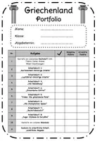Vorschau - Arbeitsblätter - Das Antike Griechenland- Portfolio/Offenes Lernen - Deckblatt