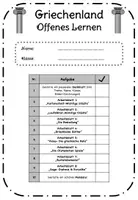 Vorschau - Arbeitsblätter - Das Antike Griechenland- Portfolio/Offenes Lernen - Seite 1