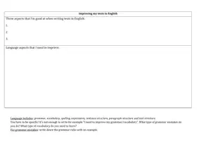Vorschau - Arbeitsblätter - Mistake Diary - Improving writing skills - Seite 1